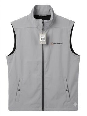Men's Gray Softshell Vest with Zip